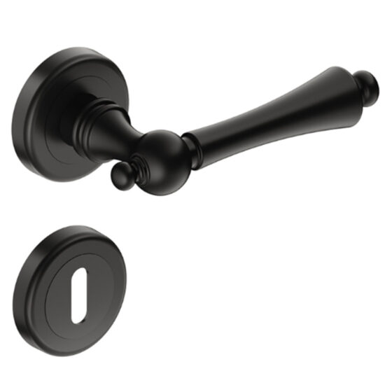 Maner usa interior THG Century + Rozeta cheie Negru