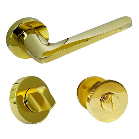 Maner usa interior THG L916 + Rozeta THG R18-K02 Auriu