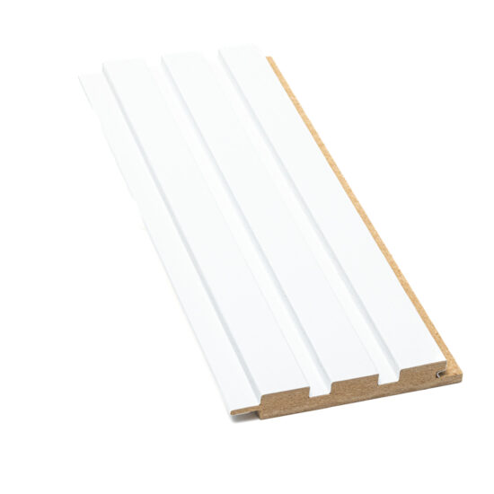 Riflaj drept din mdf THG WOO Alb Texturat