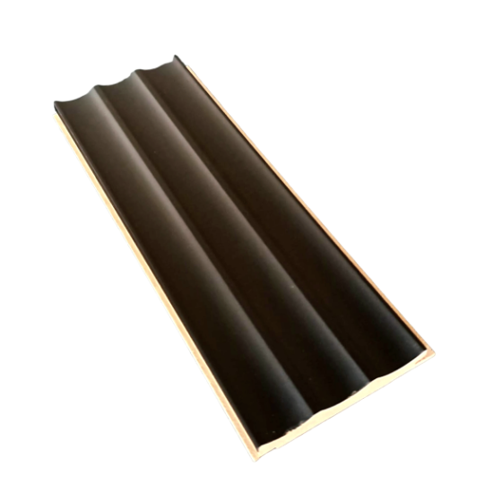 Riflaj ondulat din mdf THG VAG Negru Mat