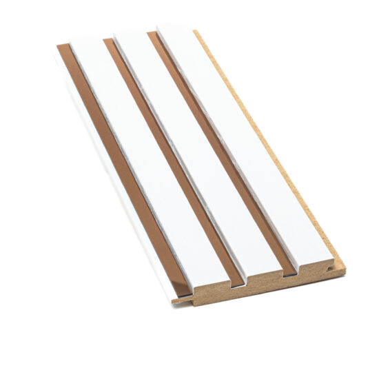 Riflaj drept din mdf THG WOO Alb Texturat + Cupru