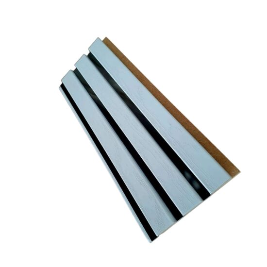 Riflaj drept din mdf THG WOO Alb Texturat + Negru