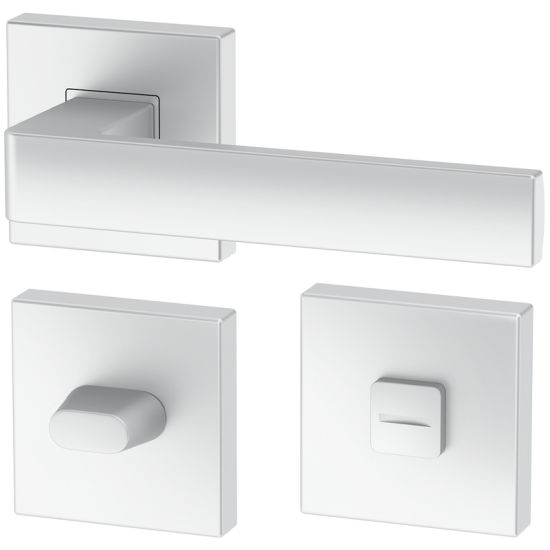 Manere usi ERGO argintiu mat wc