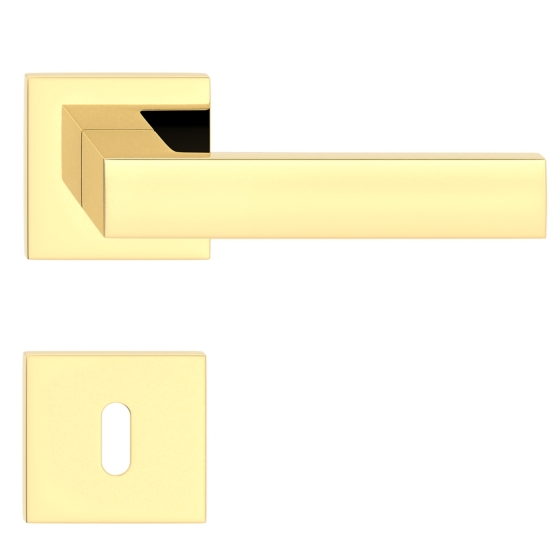 Manere usi CUBE SLIM auriu lucios cheie