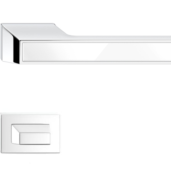 Manere usi MAXIMA crom lucios decor alb wc