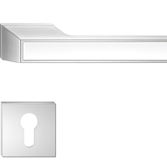 Manere usi MAXIMA crom satin decor alb yala