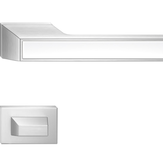 Manere usi MAXIMA crom satin decor alb wc