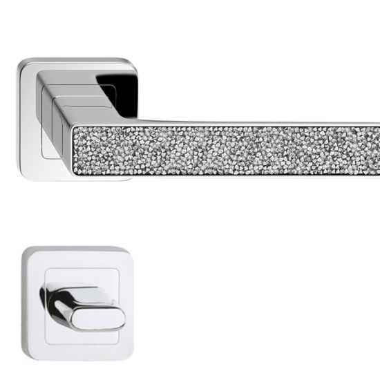 Manere usi DEKO crom decor cristale albe wc