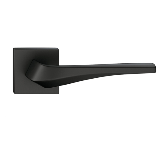 Maner usa interior THG Sophia negru mat cu rozetă pentru cheie universală