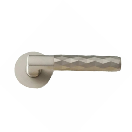 Maner usa interior THG Bliss Nichel Mat Satin cu Rozetă WC